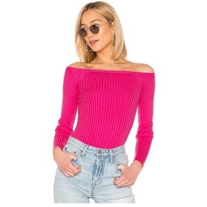 House of Harlow 1960 X Revolve Pink Ribbed Sweater